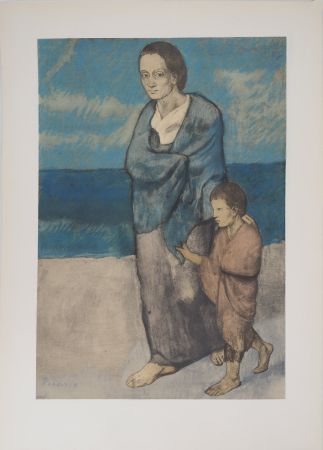 Litografía Picasso - Mère et enfant