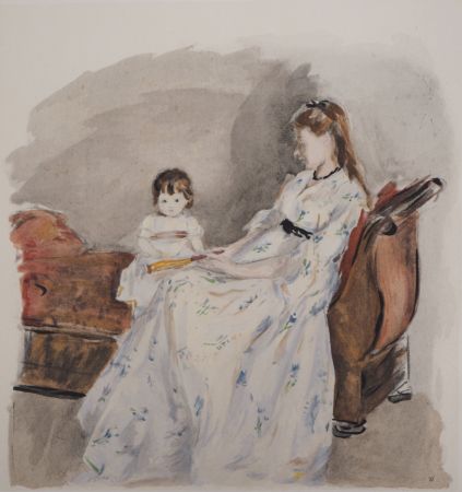 Litografía Morisot - Mère et fille