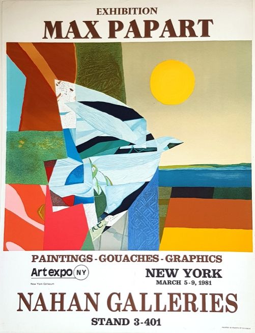 Litografía Papart - Nathan Galleries Exhibition  New york 1981