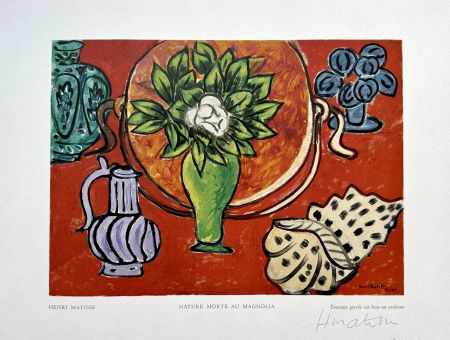 Grabado En Madera Matisse - Nature Morte au Magnolia