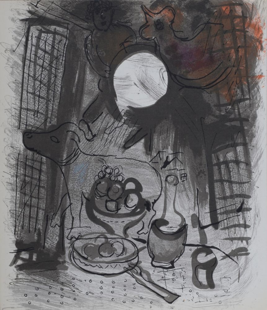 Litografía Chagall - Nature morte brun