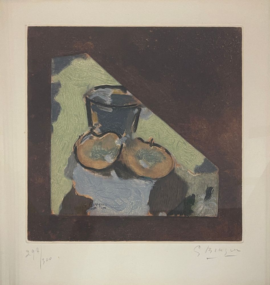 Aguafuerte Y Aguatinta Braque - Nature Morte Oblique