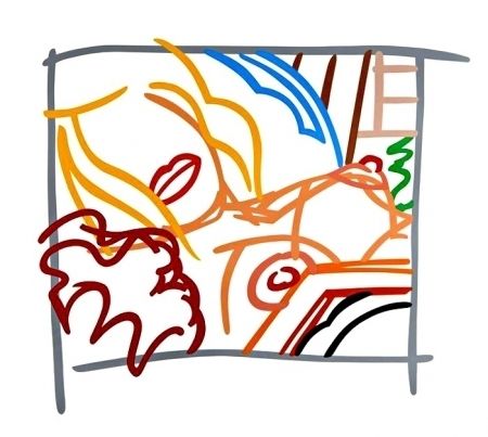 Serigrafía Wesselmann - New Bedroom Blonde Doodle