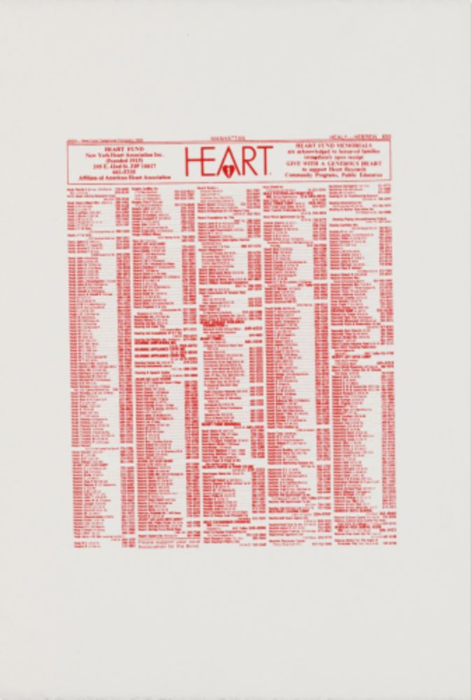 Serigrafía Warhol - New York Heart Association Phonebook Ad (F. & S. IIIA.57A)