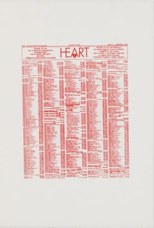 Serigrafía Warhol - New York Heart Association Phonebook Ad (F. & S. IIIA.57A)