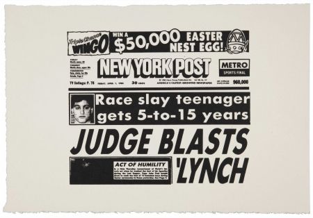 Serigrafía Warhol - New York Post (Judge Blasts Lynch) (FS IIA.46)