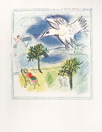 Litografía Chagall - Nice, la grande corniche