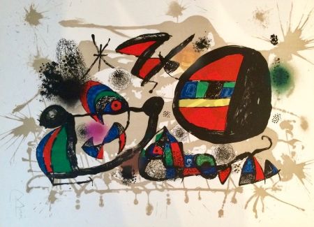 Litografía Miró - Nid d'alouettes