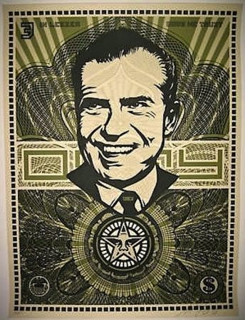 Serigrafía Fairey - Nixon Money