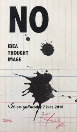 Serigrafía Kentridge - No Idea Thought Image