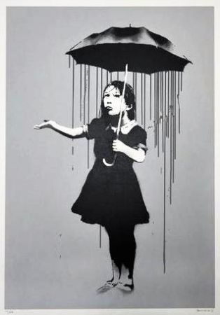 Serigrafía Banksy -  Nola Grey Rain