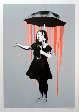 Serigrafía Banksy - Nola (Orange Rain)