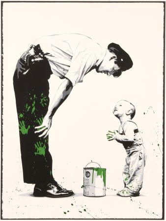Serigrafía Mr Brainwash - Not Guilty (Green)