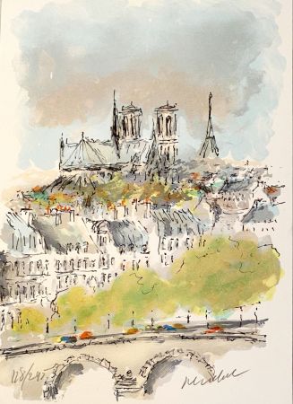 Litografía Huchet - Notre-Dame de Paris
