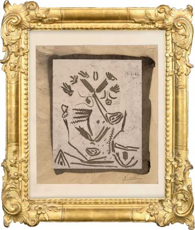 Linograbado Picasso - Notre Dame de Vie. 1966