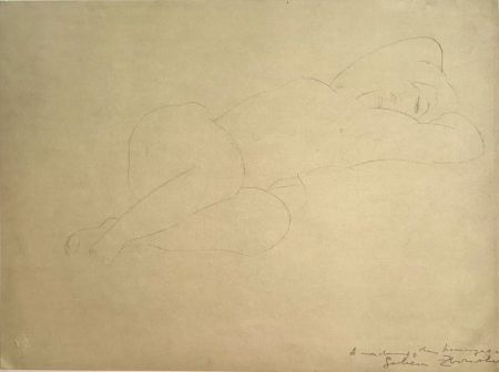 Litografía Modigliani - Nu