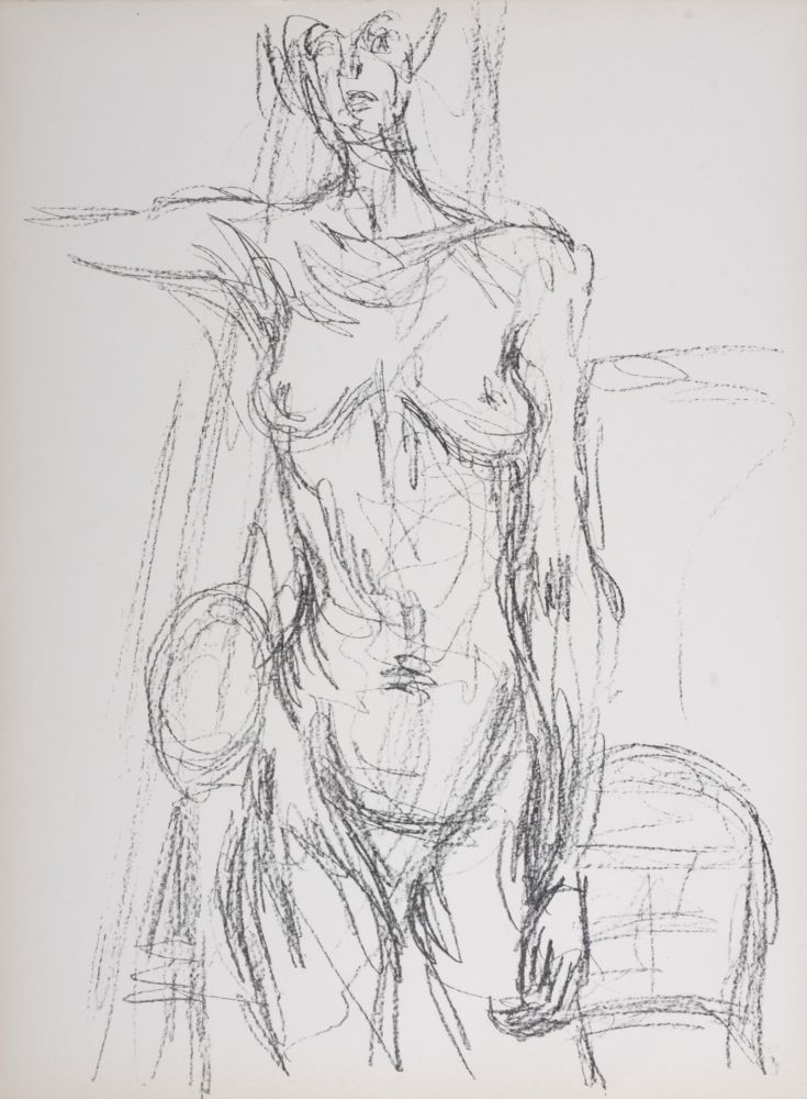 Litografía Giacometti - Nu, 1961