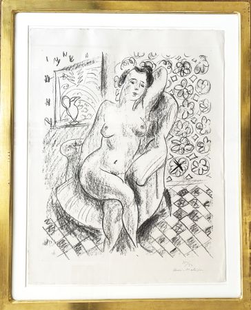 Litografía Matisse - Nu Au Fauteuil Sur Fond Moucharabieh