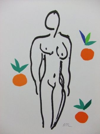 Litografía Matisse - Nu aux oranges