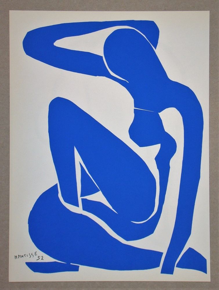 Litografía Matisse (After) - Nu bleu I.-1952