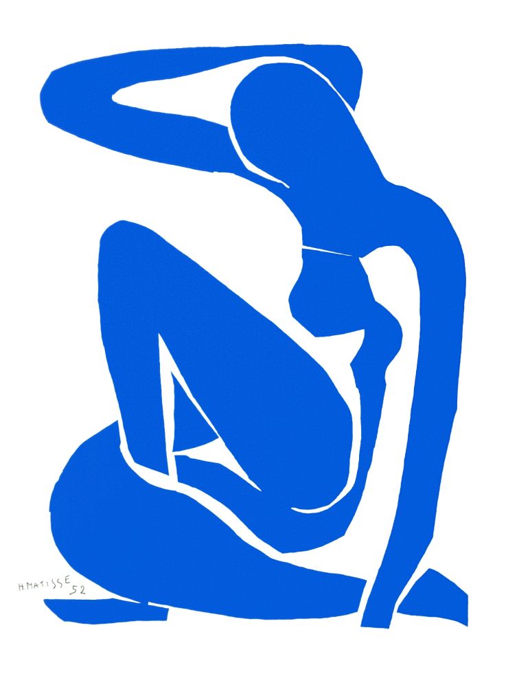 Litografía Matisse - Nu Bleu I (Blue Nude I)