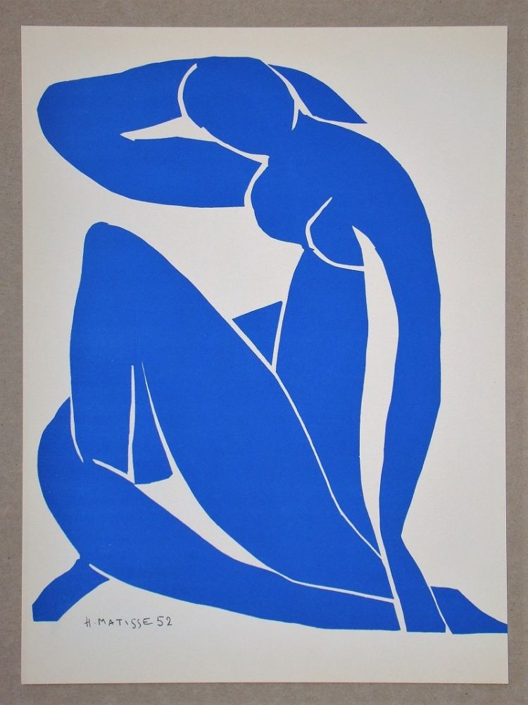 Litografía Matisse (After) - Nu bleu II.-1952
