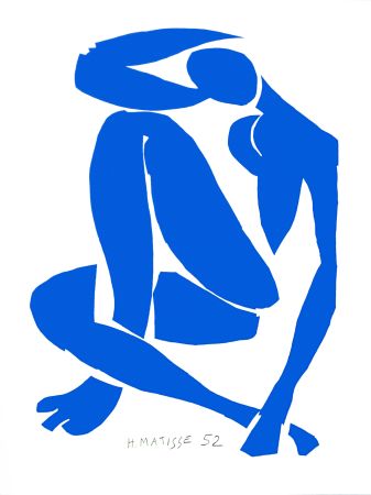 Litografía Matisse - Nu Bleu IV (Blue Nude IV)