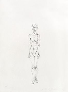 Litografía Giacometti - Nu Debout II
