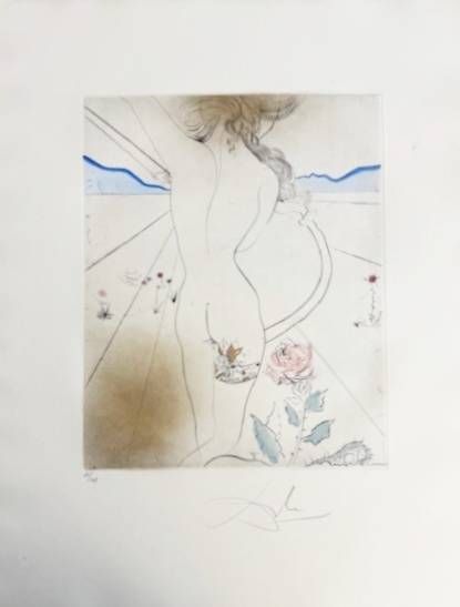 Punta Seca Dali - Nu à la jarretière (Nude with Garter)