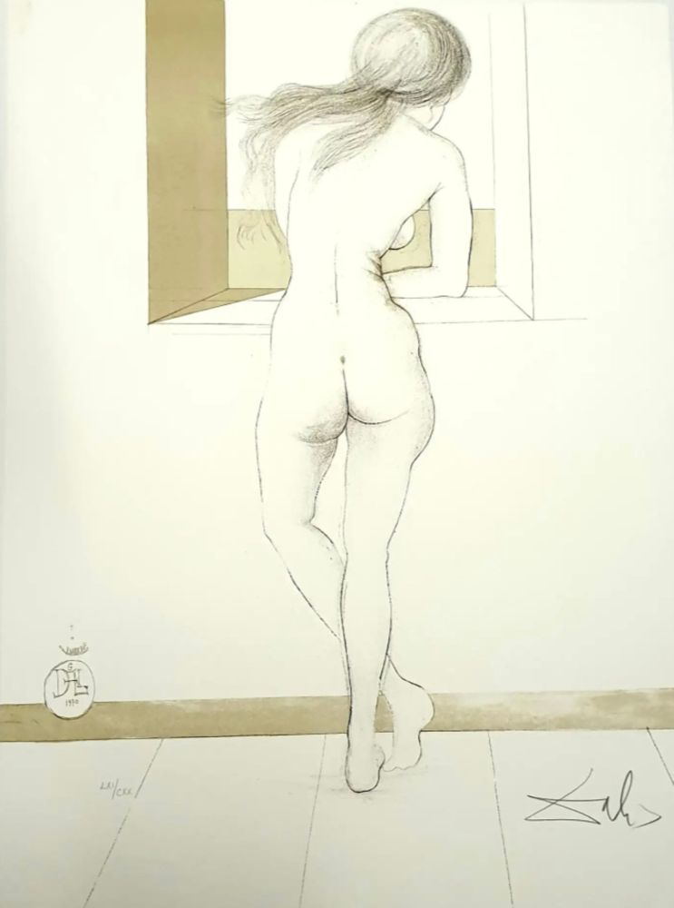 Litografía Dali - Nude at the Window