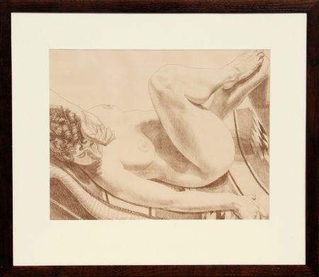 Litografía Pearlstein - Nude on Chair