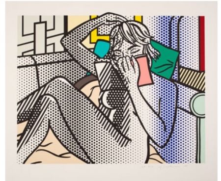 Litografía Lichtenstein - Nude Reading