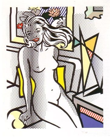 Relieve Lichtenstein - Nude with Yellow Pillow