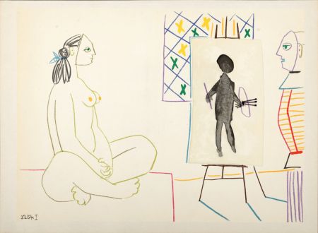 Litografía Picasso - Nude Woman, 1954