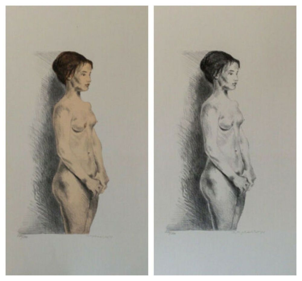 Litografía Soyer - Nude Woman Portfolio