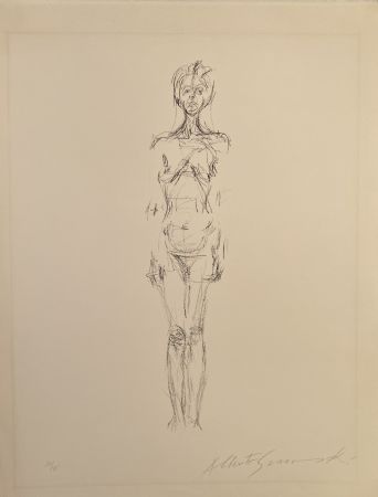Litografía Giacometti - Nue Debout