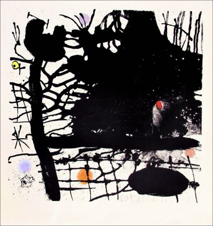 Litografía Miró - Nuit tentaculaire