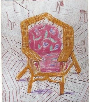 Serigrafía Hockney - Number one chair