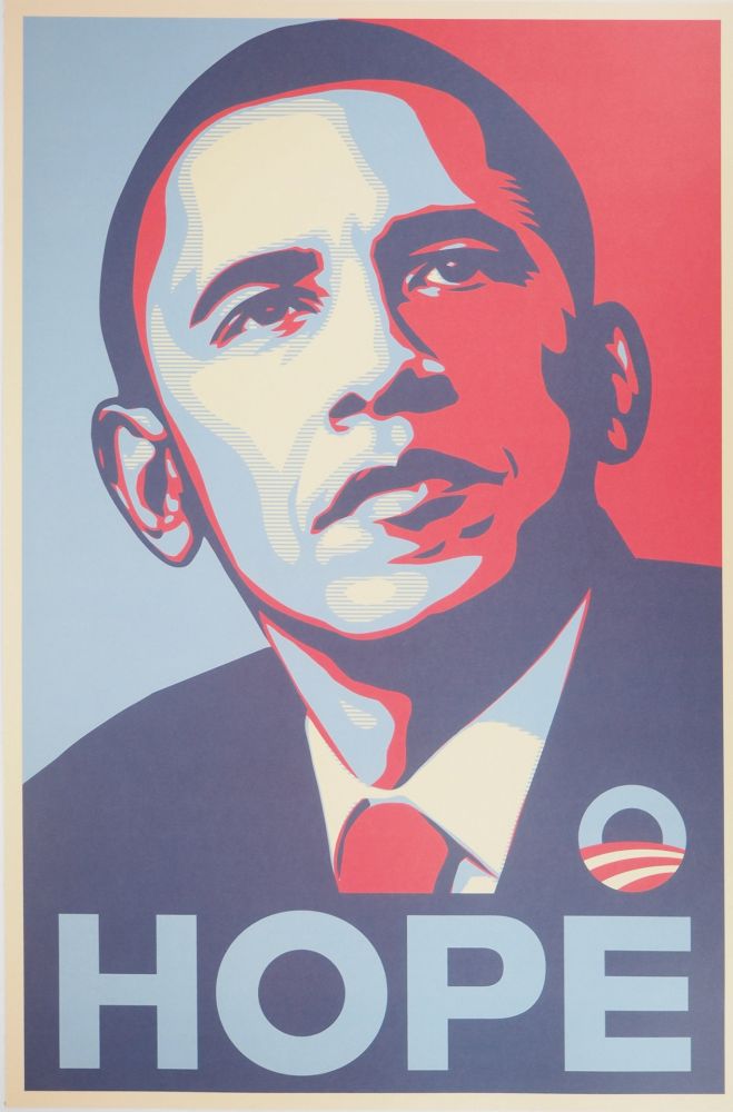 Litografía Fairey - Obama, Hope