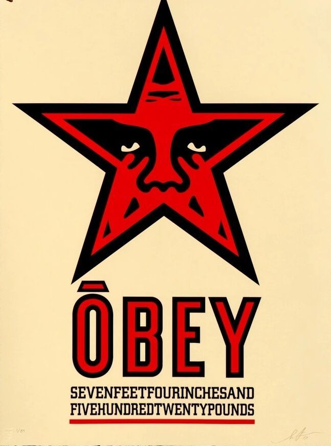 Serigrafía Fairey - Obey Star