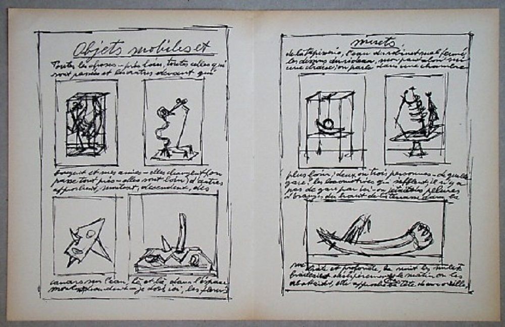 Litografía Giacometti - Objets mobiles