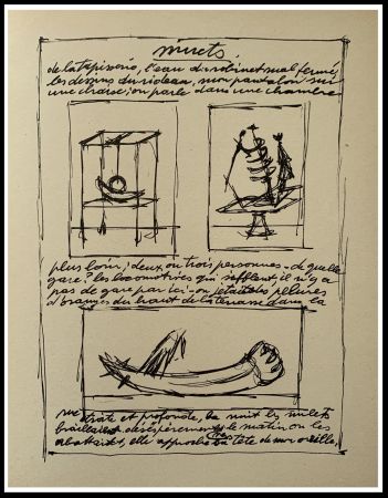 Litografía Giacometti - OBJETS MOBILES ET MUETS II