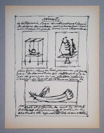 Litografía Giacometti - Objets mobiles et muets Part II.