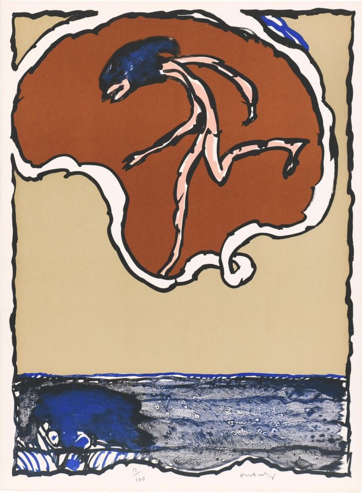 Litografía Alechinsky - Objets volants II