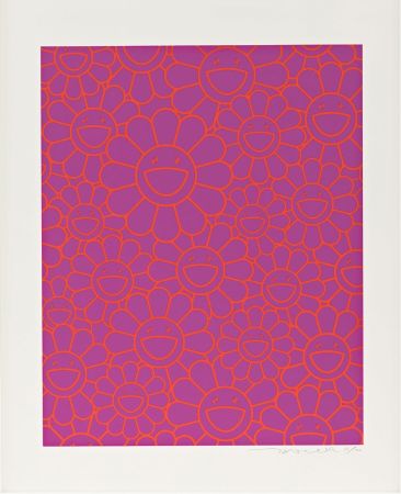 Serigrafía Murakami - October Story (Lavender Orange Flowers)