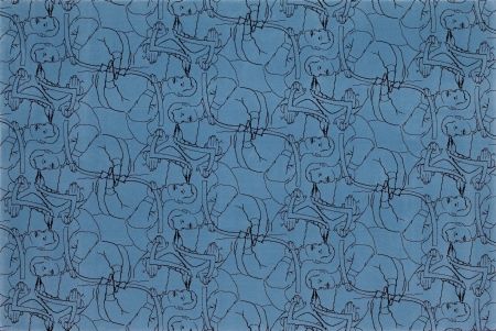 Litografía Dheedene - Octopus - Blue