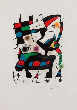 Litografía Miró - Oda a Joan Miro