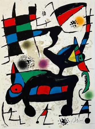 Litografía Miró - Oda a Joan Miró (Planche I) 