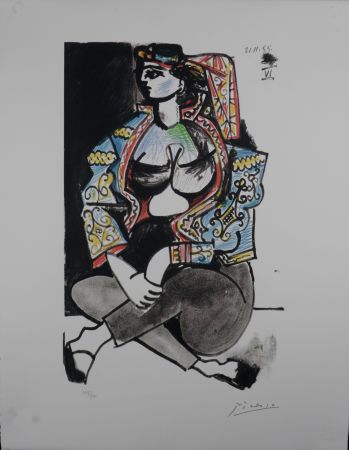 Litografía Picasso (After) - Odalisque