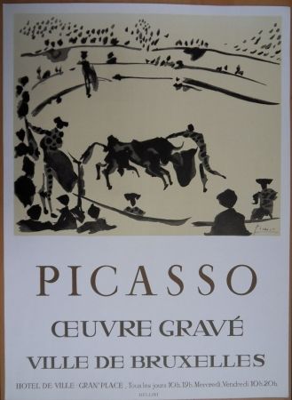 Litografía Picasso - Oeuvre Gravé - Bruxelles 1973